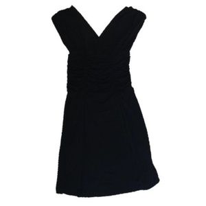 CAbi | 108 Monroe Black VNeck Ruched Dress | M EUC